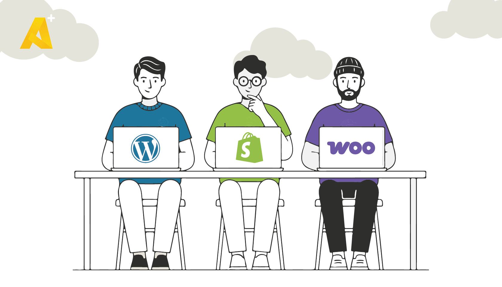 Comparison of WordPress vs Shopify vs WooCommerce for small business eCommerce websites